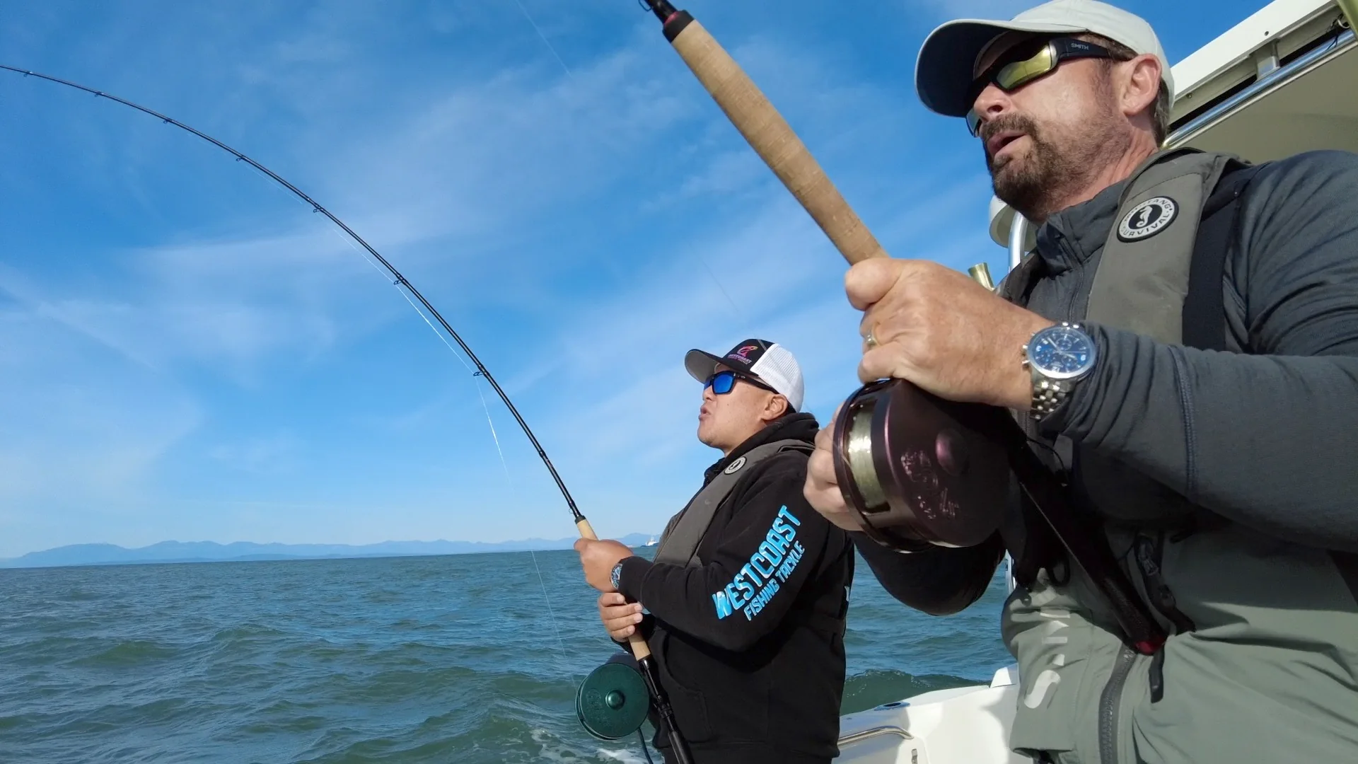 Two Fishermen off the West Coast of BC using COAST REELS